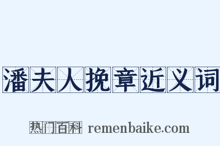 潘夫人挽章近义词是什么意思的图片